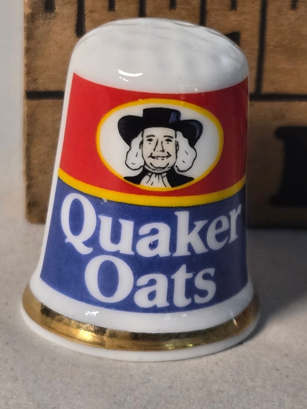English Fine Bone China Advertising Thimbles – McDonald’s, Quaker Oats & His Mas